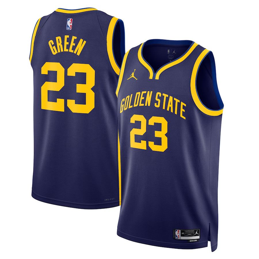 Men Golden State Warriors #23 Draymond Green Jordan Brand Navy 2022-23 Statement Edition Swingman NBA Jersey->golden state warriors->NBA Jersey